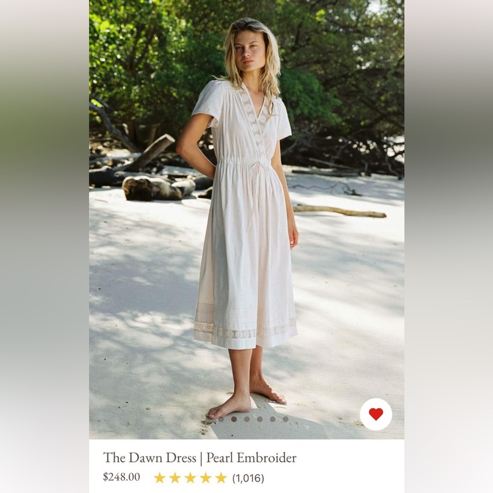 SOLD Christy Dawn Pearl Embroidered Dawn Dress Petite Small NWOT